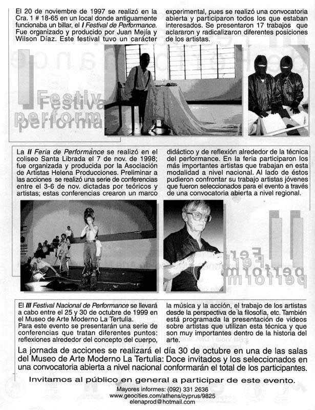 III FESTIVAL NACIONAL DE PERFORMANCE