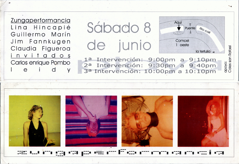 Zungaperformancia, Lina Hincapie, Guillermo Marin, Jim Fannkugen, Claudia Figueroa, Carlos Enrique Pombo y Leidy 